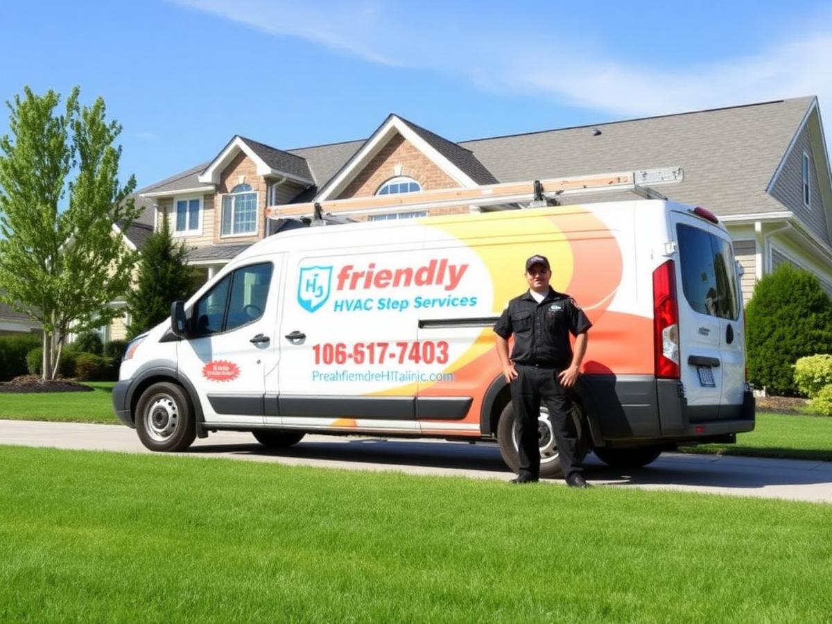 HVAC technician servicing a residential air conditioning unit